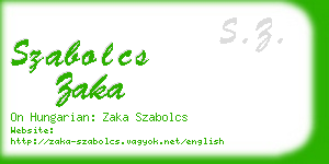 szabolcs zaka business card